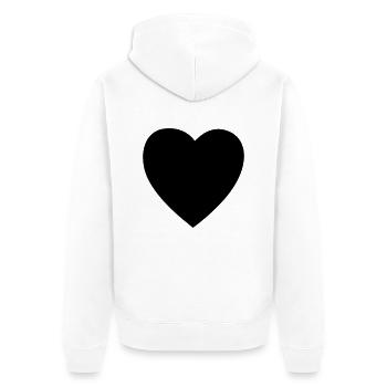 heart valentines day - Unisex Premium Bio Zip Hoodie - Weiß - Hinten - Thijin (182cm)