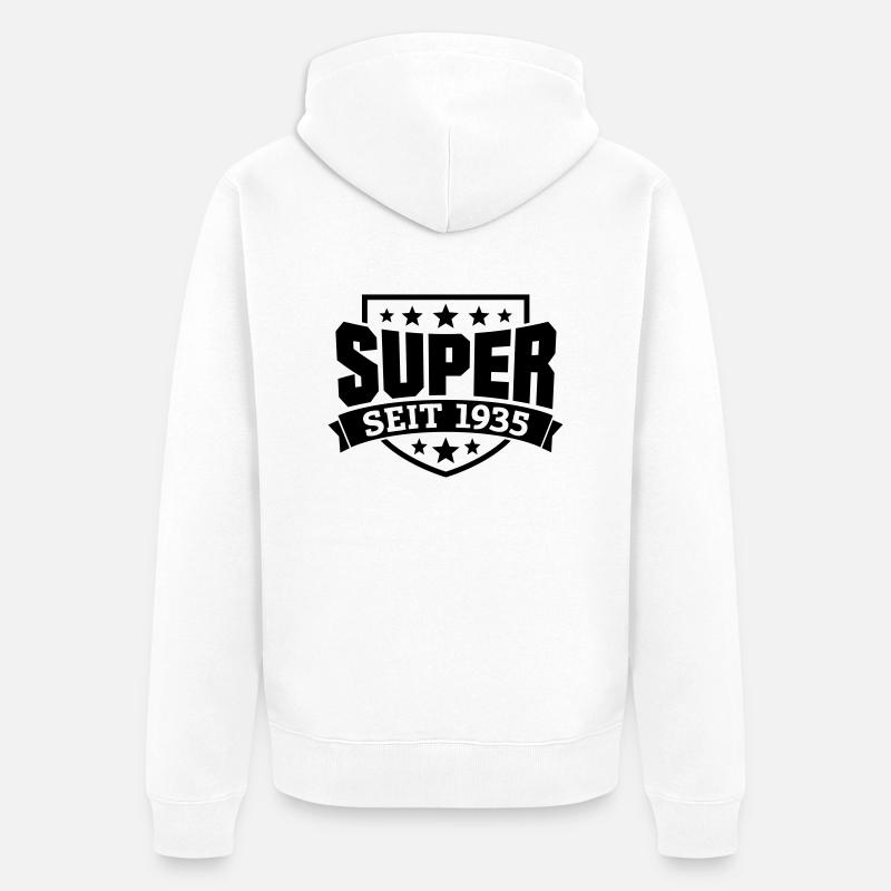 Super seit 1935 - Unisex Premium Bio Zip Hoodie - Weiß