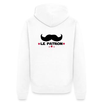 le patron - Veste à capuche bio Premium Unisexe - blanc - Dos - Thijin (182cm)
