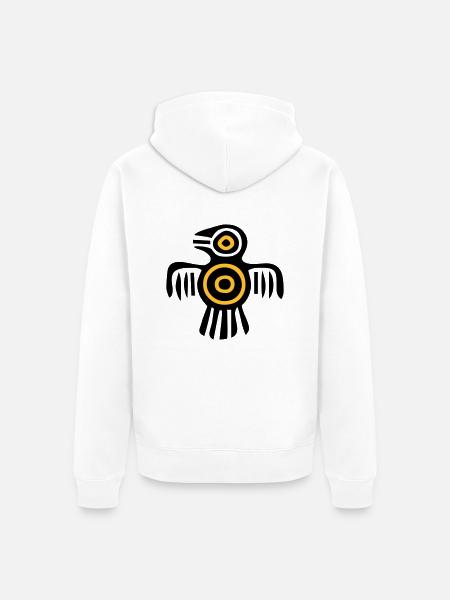 indischer Kulturvogel - Unisex Premium Bio Zip Hoodie - Weiß