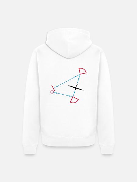 glider competition - Veste à capuche bio Premium Unisexe - blanc