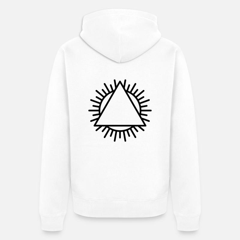 triangle - Veste à capuche bio Premium Unisexe - blanc