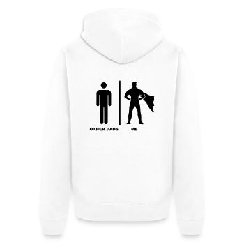 Other Dads - Me Superhero - Veste à capuche bio Premium Unisexe - blanc - Dos - Thijin (182cm)