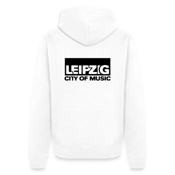 Leipzig - Cité de la Musique - Veste à capuche bio Premium Unisexe - blanc - Dos - Thijin (182cm)