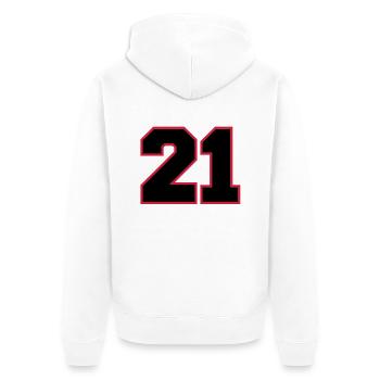 number21 - Veste à capuche bio Premium Unisexe - blanc - Dos - Thijin (182cm)