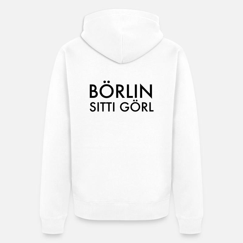 Berlin - Veste à capuche bio Premium Unisexe - blanc