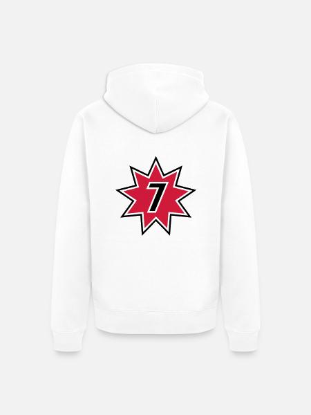 7 - Veste à capuche bio Premium Unisexe - blanc