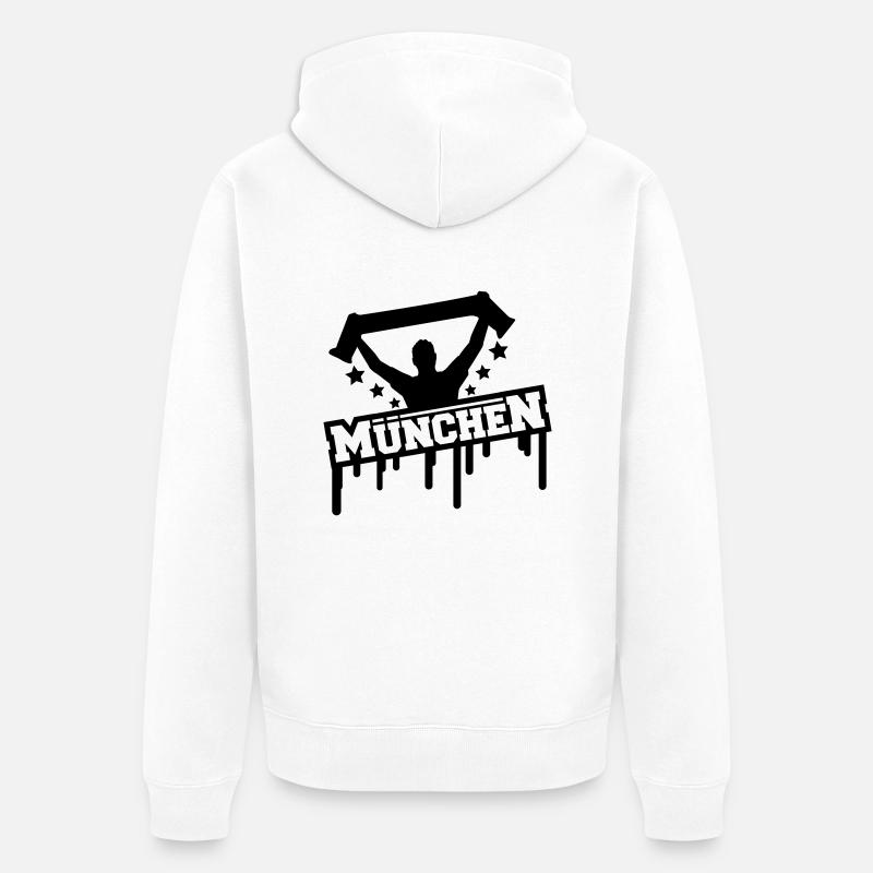 muenchen_fan_graffiti_r1 - Veste à capuche bio Premium Unisexe - blanc