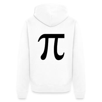 PI - Unisex Premium Bio Zip Hoodie - Weiß - Hinten - Thijin (182cm)