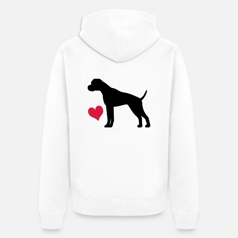 Boxer - Veste à capuche bio Premium Unisexe - blanc