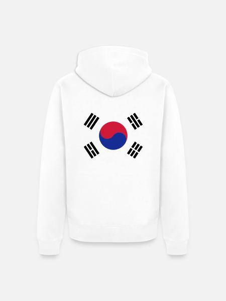 Korean Flag - Unisex Premium Bio Zip Hoodie - Weiß