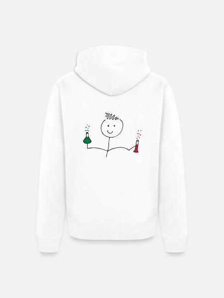 chemistry school - Unisex Premium Organic Zip Hoodie - white