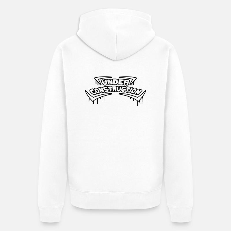 Under Construction - Unisex Premium Bio Zip Hoodie - Weiß