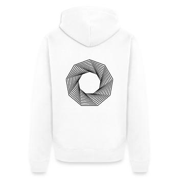 Formes - Veste à capuche bio Premium Unisexe - blanc - Dos - Thijin (182cm)