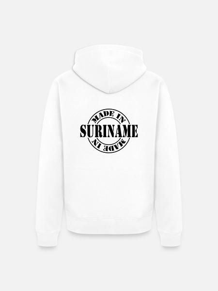 made in suriname m1k2 - Unisex Premium Organic Zip Hoodie - white