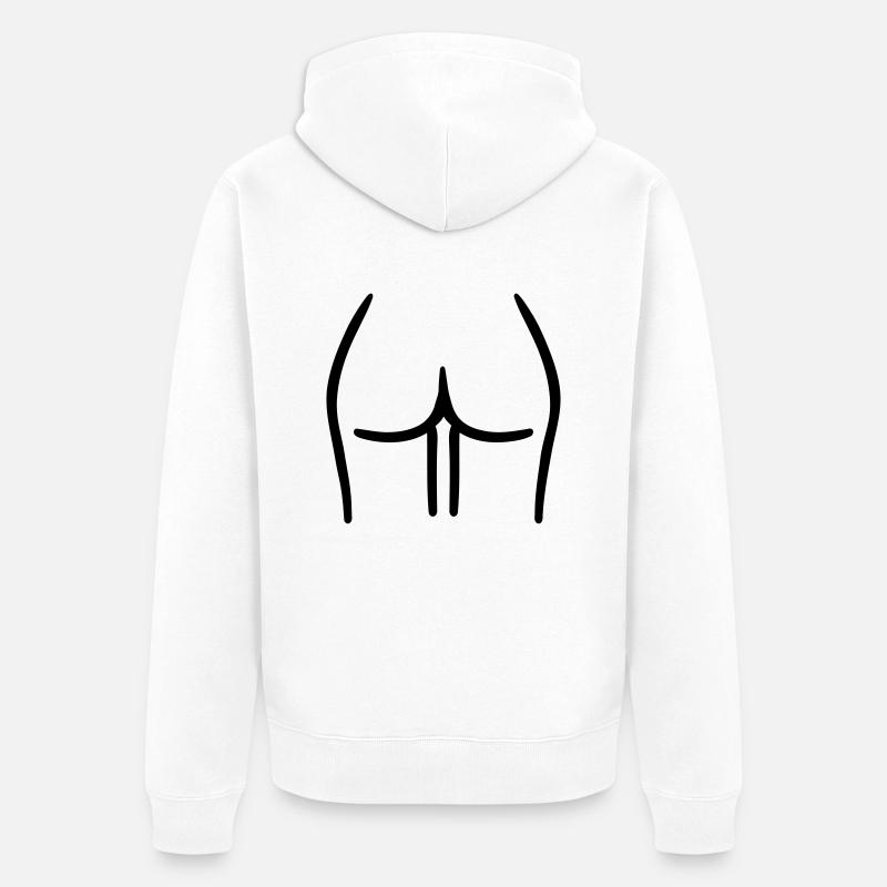 Cul - Veste à capuche bio Premium Unisexe - blanc