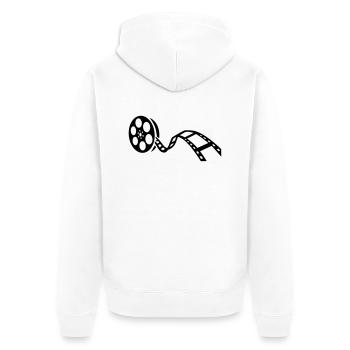 Film - Veste à capuche bio Premium Unisexe - blanc - Dos - Thijin (182cm)
