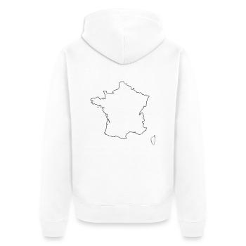 Map of France - Veste à capuche bio Premium Unisexe - blanc - Dos - Thijin (182cm)