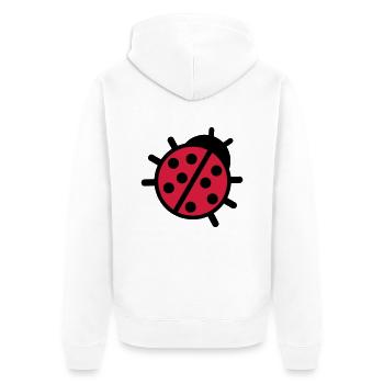 Ladybug - Unisex Premium Organic Zip Hoodie - white - Back - Thijin (182cm)