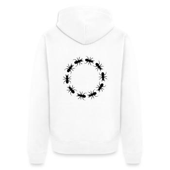 Ant insect district - Unisex Premium Organic Zip Hoodie - white - Back - Thijin (182cm)