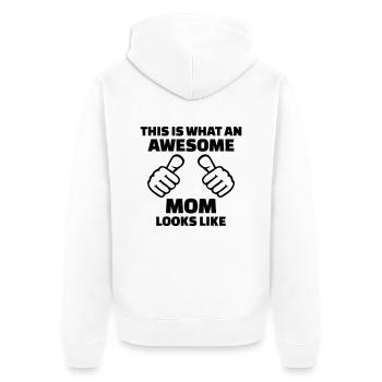 Awesome Mom - Veste à capuche bio Premium Unisexe - blanc - Dos - Thijin (182cm)