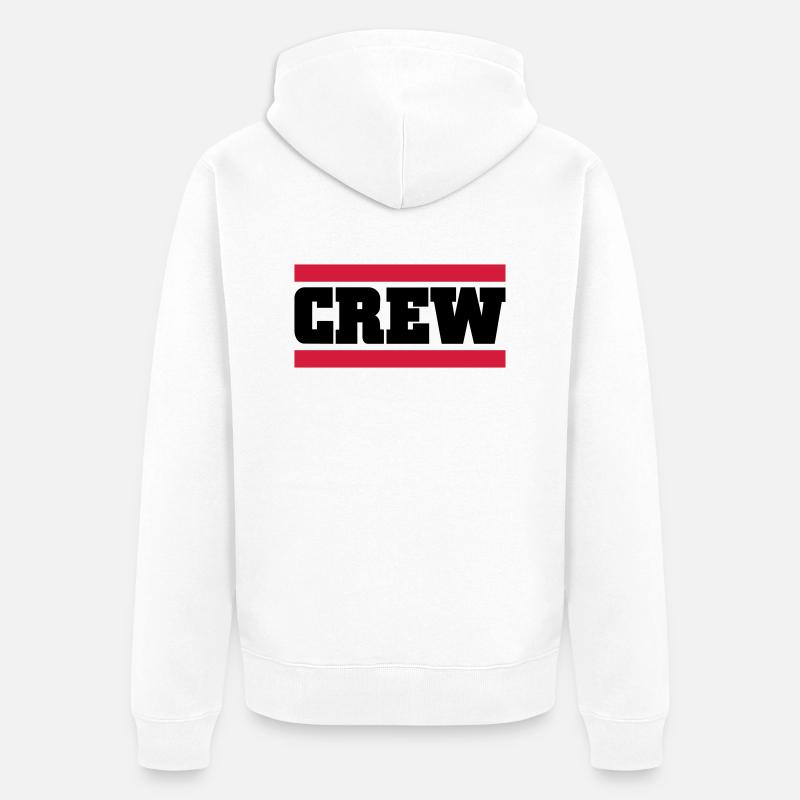 crew - Unisex Premium Bio Zip Hoodie - Weiß
