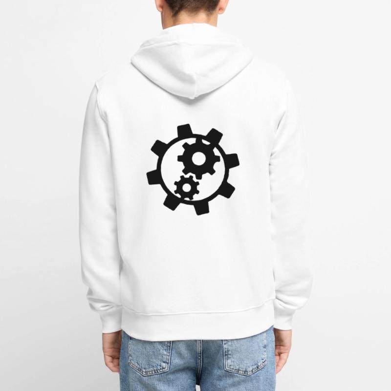cool cogs design engine clockwork turn mechanicall Unisex Premium Organic Zip Hoodie