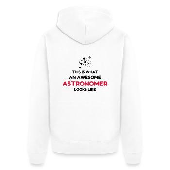 Astronomie / Astronome / Astronomy / Astronomer - Veste à capuche bio Premium Unisexe - blanc - Dos - Thijin (182cm)