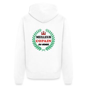 Meilleur copain du monde - Veste à capuche bio Premium Unisexe - blanc - Dos - Thijin (182cm)