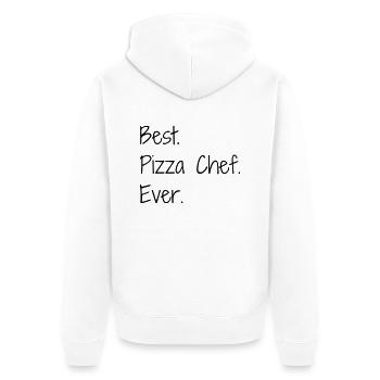 pizza / pizzaiolo / chef / italie / pizzaiola - Veste à capuche bio Premium Unisexe - blanc - Dos - Thijin (182cm)