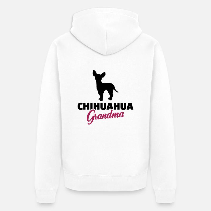 Chihuahua - Veste à capuche bio Premium Unisexe - blanc