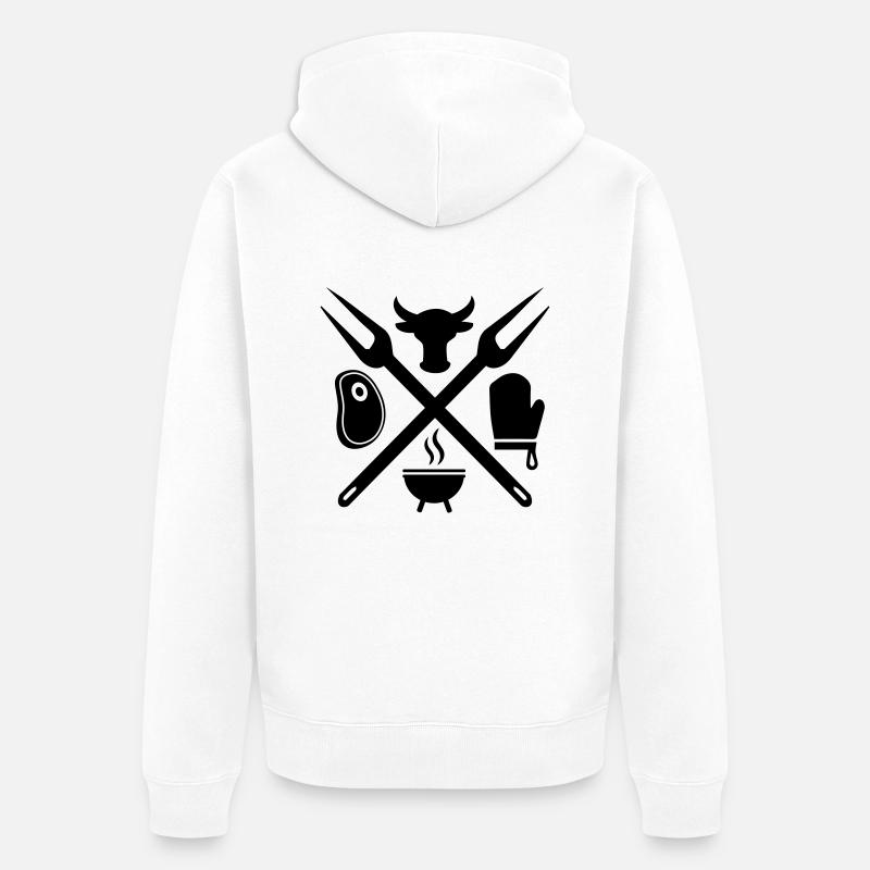grillage - Veste à capuche bio Premium Unisexe - blanc