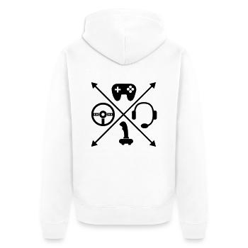 Gaming - Veste à capuche bio Premium Unisexe - blanc - Dos - Thijin (182cm)