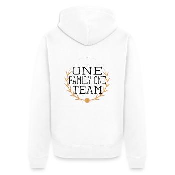 descendant holiday family fun children aunt - Unisex Premium Organic Zip Hoodie - white - Back - Thijin (182cm)