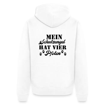 Mein Schutzengel - Unisex Premium Bio Zip Hoodie - Weiß - Hinten - Thijin (182cm)
