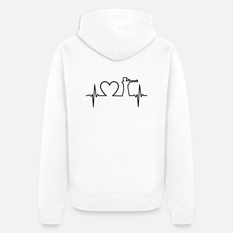 Pulse Heart4 - Veste à capuche bio Premium Unisexe - blanc