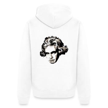 Ludwig van Beethoven - Unisex Premium Bio Zip Hoodie - Weiß - Hinten - Thijin (182cm)