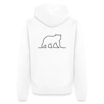Silhouette d’ours - Veste à capuche bio Premium Unisexe - blanc - Dos - Thijin (182cm)