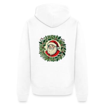 Weihnachtsmann - Unisex Premium Bio Zip Hoodie - Weiß - Hinten - Thijin (182cm)