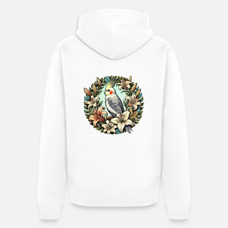 Calopsitte - Veste à capuche bio Premium Unisexe - blanc