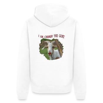 Ziege Carmen Geiss Parodie die Geissens m.a.m.b.a - Unisex Premium Bio Zip Hoodie - Weiß - Hinten - Thijin (182cm)