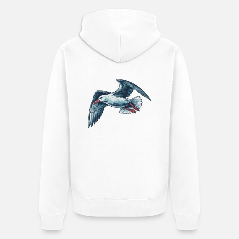 Albatros - Veste à capuche bio Premium Unisexe - blanc