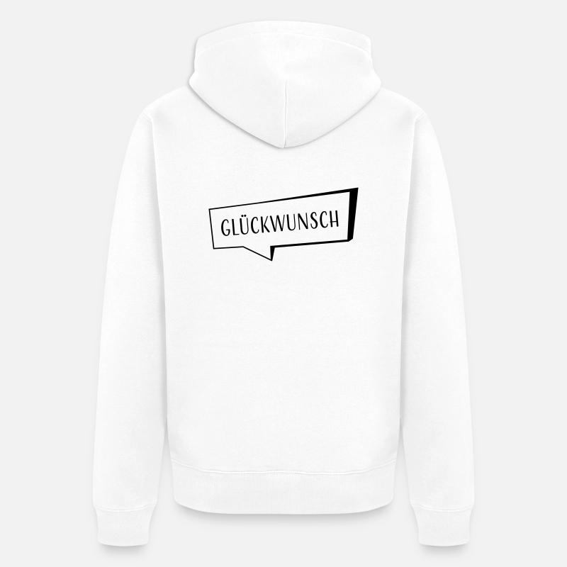 Félicitations - Veste à capuche bio Premium Unisexe - blanc