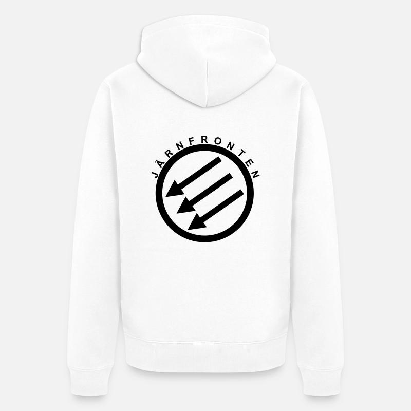 Järnfronten / Eiserne Front / Iron Front - Veste à capuche bio Premium Unisexe - blanc