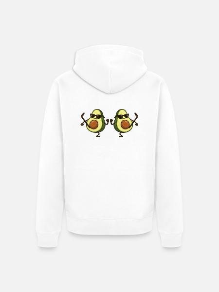 avocado karate 2 - Unisex Premium Bio Zip Hoodie - Weiß