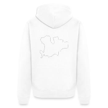 Mykonos - Unisex Premium Bio Zip Hoodie - Weiß - Hinten - Thijin (182cm)