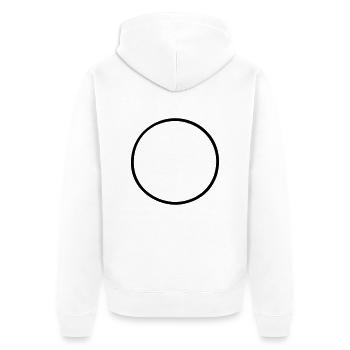 Runder Kreis 1 dünn - Unisex Premium Bio Zip Hoodie - Weiß - Hinten - Thijin (182cm)
