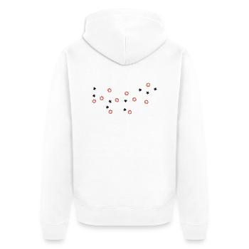 blümchen - Unisex Premium Bio Zip Hoodie - Weiß - Hinten - Thijin (182cm)