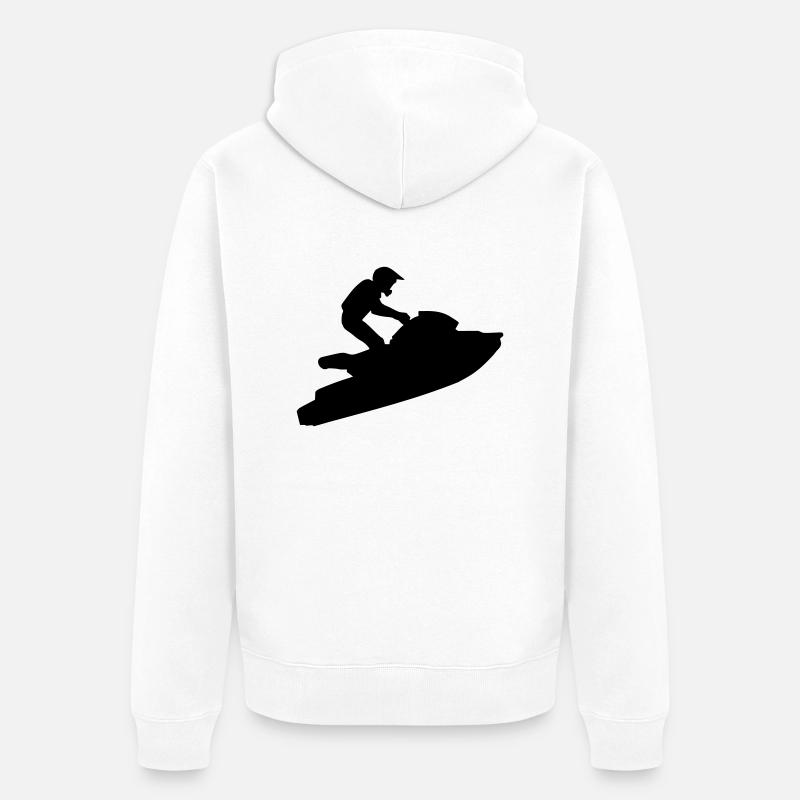 Jet ski - Veste à capuche bio Premium Unisexe - blanc