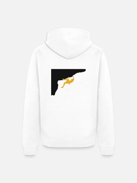 Klettern - Unisex Premium Bio Zip Hoodie - Weiß